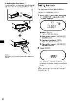 Preview for 8 page of Sony XR-CA640X Operating Instructions Manual