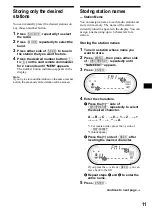 Preview for 11 page of Sony XR-CA640X Operating Instructions Manual