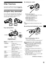 Preview for 13 page of Sony XR-CA640X Operating Instructions Manual