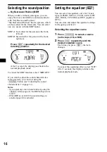 Preview for 16 page of Sony XR-CA640X Operating Instructions Manual