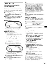 Preview for 19 page of Sony XR-CA640X Operating Instructions Manual