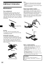 Preview for 22 page of Sony XR-CA640X Operating Instructions Manual