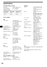 Preview for 24 page of Sony XR-CA640X Operating Instructions Manual