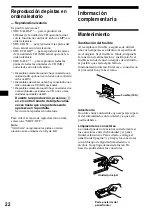 Preview for 48 page of Sony XR-CA640X Operating Instructions Manual