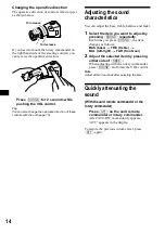 Preview for 14 page of Sony XR-CA650X - Fm-am Cassette Car Stereo Operating Instructions Manual