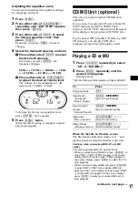 Preview for 17 page of Sony XR-CA650X - Fm-am Cassette Car Stereo Operating Instructions Manual