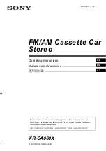 Preview for 1 page of Sony XR-CA660X Operating Instructions Manual