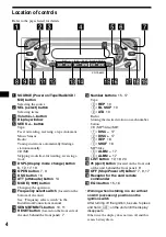 Предварительный просмотр 4 страницы Sony XR-CA660X Operating Instructions Manual