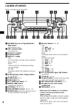 Preview for 4 page of Sony XR-CA670X Operating Instructions Manual