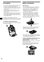 Preview for 6 page of Sony XR-CA670X Operating Instructions Manual