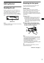 Preview for 7 page of Sony XR-CA670X Operating Instructions Manual