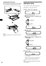 Preview for 8 page of Sony XR-CA670X Operating Instructions Manual