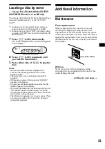 Preview for 23 page of Sony XR-CA670X Operating Instructions Manual