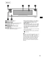 Preview for 5 page of Sony XR-CA800 Operating Instructions Manual