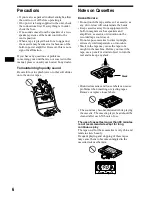 Preview for 6 page of Sony XR-CA800 Operating Instructions Manual