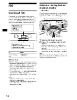 Preview for 12 page of Sony XR-CA800 Operating Instructions Manual