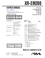 Sony XR-EM200 Service Manual preview