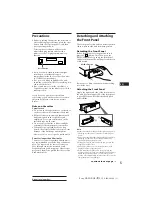 Предварительный просмотр 5 страницы Sony XR-F21RDS Operating Instructions Manual