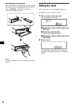 Preview for 8 page of Sony XR-F5005 Operating Instructions Manual