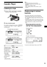 Preview for 9 page of Sony XR-F5005 Operating Instructions Manual