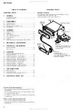 Предварительный просмотр 2 страницы Sony XR-F5100 Installation/Connections Servise Manual