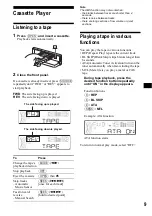 Предварительный просмотр 9 страницы Sony XR-F5100EE Operating Instructions Manual