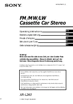 Sony XR-L240 Operating Instructions Manual preview