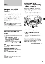 Preview for 9 page of Sony XR-L240 Operating Instructions Manual