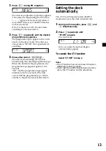 Preview for 13 page of Sony XR-L240 Operating Instructions Manual