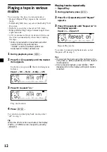 Предварительный просмотр 12 страницы Sony XR-M500R Operating Instructions Manual