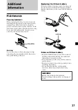 Предварительный просмотр 37 страницы Sony XR-M500R Operating Instructions Manual