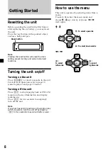 Предварительный просмотр 8 страницы Sony XR-M550 Primary Operating Instructions Manual