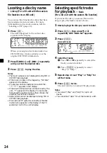 Предварительный просмотр 24 страницы Sony XR-M550 Primary Operating Instructions Manual