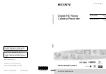 Preview for 1 page of Sony XR160 Operating Manual