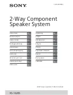 Sony XS-162ES Instructions Manual preview