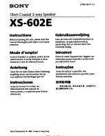 Sony XS-602E Instructions Manual preview