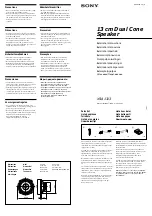 Предварительный просмотр 1 страницы Sony XS-A1313 Installation/Connections