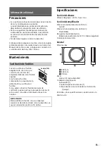 Preview for 47 page of Sony XS-AW8 Operating Instructions Manual