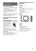 Preview for 59 page of Sony XS-AW8 Operating Instructions Manual