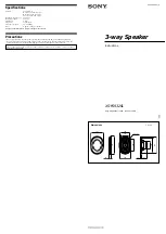 Sony XS-F6932SL Instructions preview