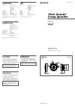 Предварительный просмотр 1 страницы Sony XS-GF1331X Instructions