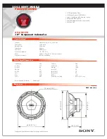 Sony XS-L101P5 - Subwoofer Specifications preview