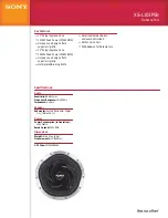 Preview for 1 page of Sony XS-L103P5B Marketing Specifications