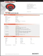 Preview for 1 page of Sony XS-L1236 Specifications