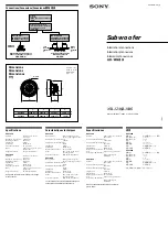 Preview for 1 page of Sony XS-L1246 - 12" 400 Watt Subwoofer Installation/Connections