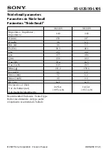 Preview for 1 page of Sony XS-L12S - Slim Line Subwoofer Dimensions