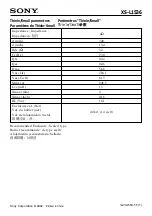 Preview for 1 page of Sony XS-L1536 - Subwoofer Parameter Manual