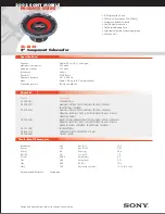 Preview for 1 page of Sony XS-L836 Specifications