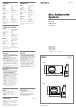 Preview for 1 page of Sony XS-LB10S Instructions