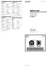 Preview for 1 page of Sony XS-LD105P5 Installation/Connections